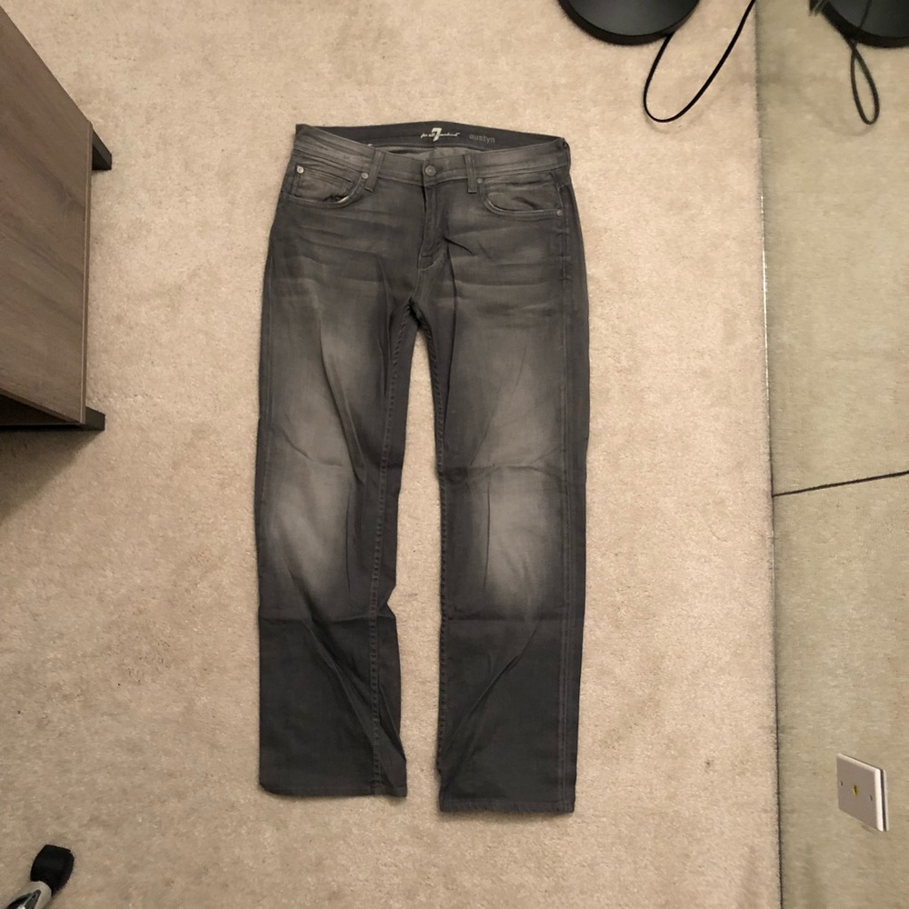 7 for all mankind grey jeans